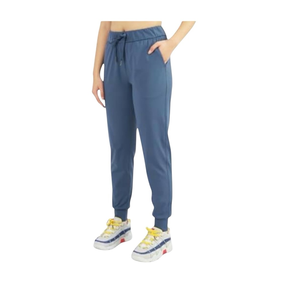 NWOT AJISAI Women's Joggers Pants Drawstring Running Size Large Blue Pockets